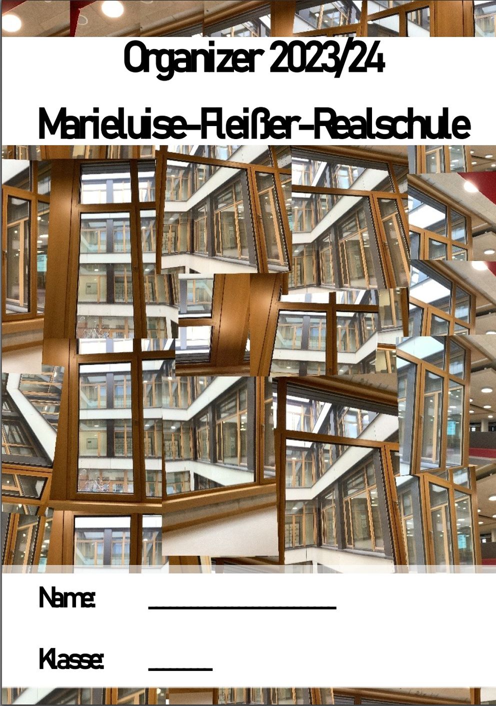 Cover des Schulplaners im Schuljahr 2023/2024
