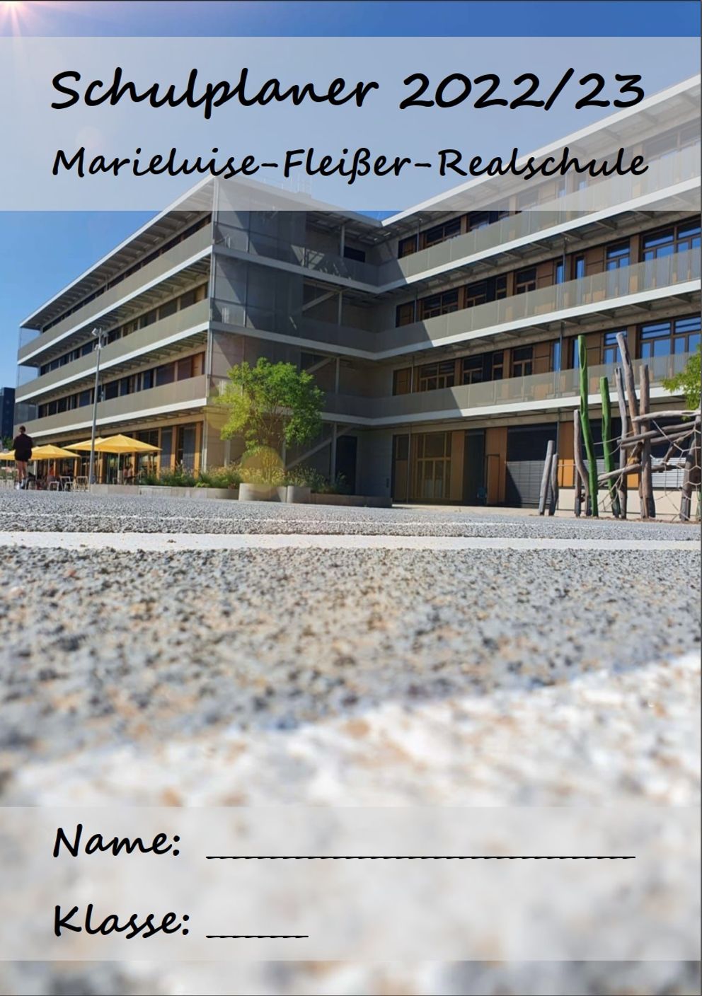 Cover des Schulplaners im Schuljahr 2022/2023