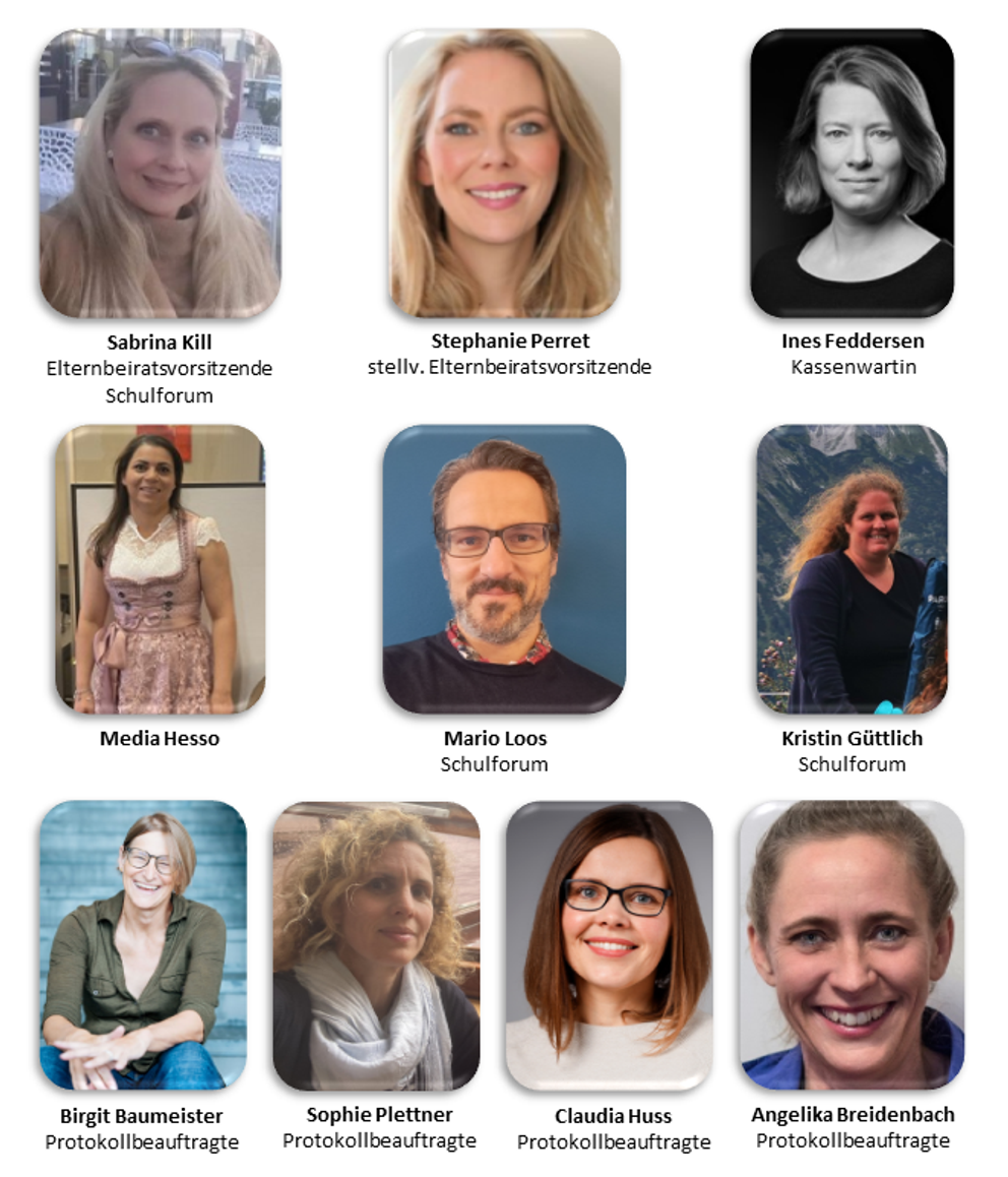 Übersicht der Mitglieder des Elternbeirats im Schuljahr 2025/2026
